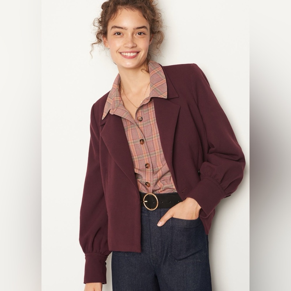 Anthropologie Blouse Size S. Color Wine Red.